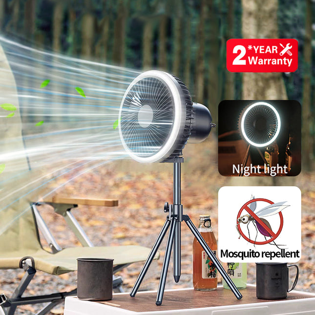 Camping Portable Fan with Tripod |  10000mAh Rechargeable battery