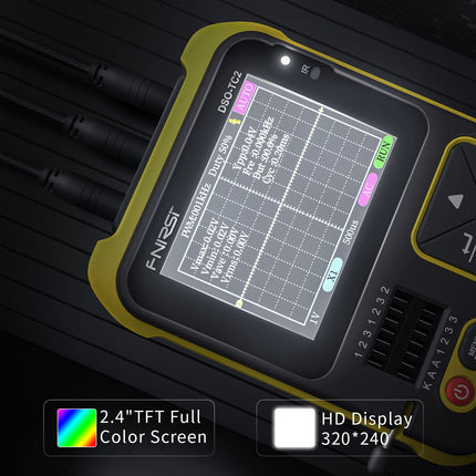 Handheld 2-in-1 Digital Oscilloscope & Transistor Tester